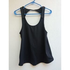 American Eagle Women’s Scoop Neck Racer Back Black Workout Tank Top Size Medium